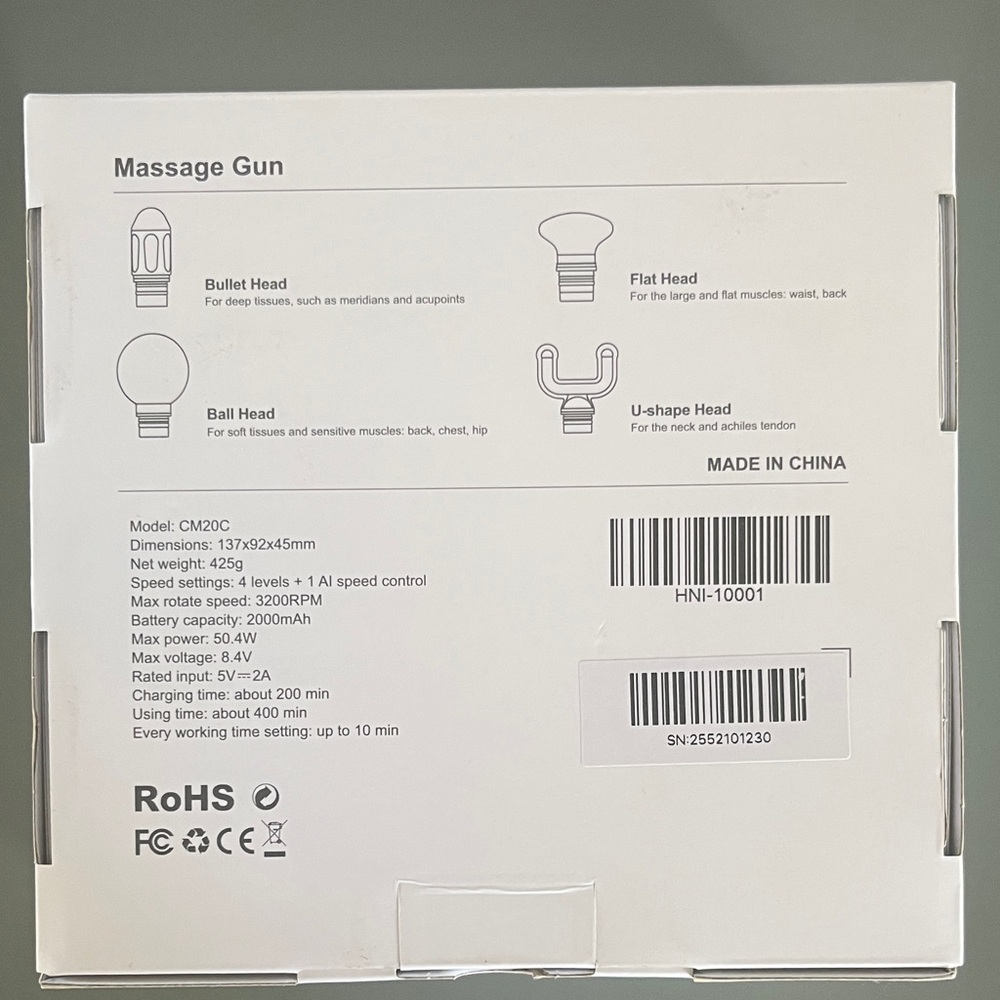 Portable Massage Gun with multiple heads - Picture 2 of 5